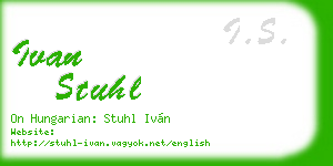 ivan stuhl business card